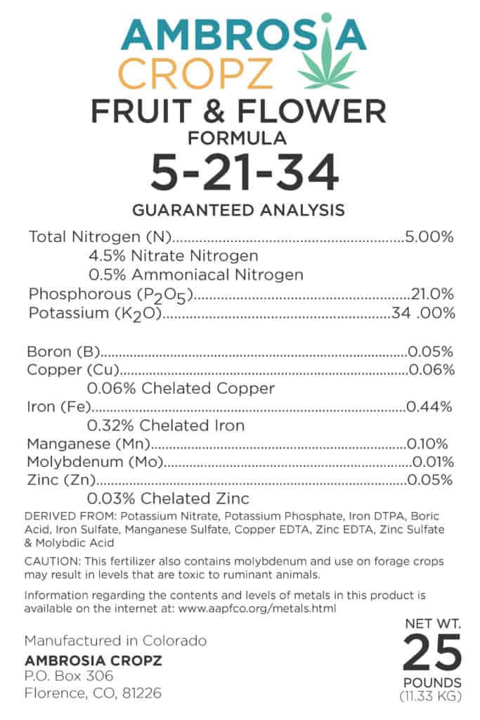 Complete, hydroponic nutrient line